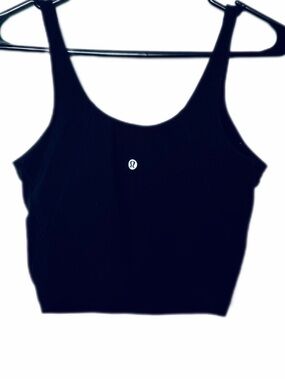 lululemon athletica Black Scoop Crop Tank